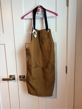 The Spring Shop Brown Utility Apron with Black Straps